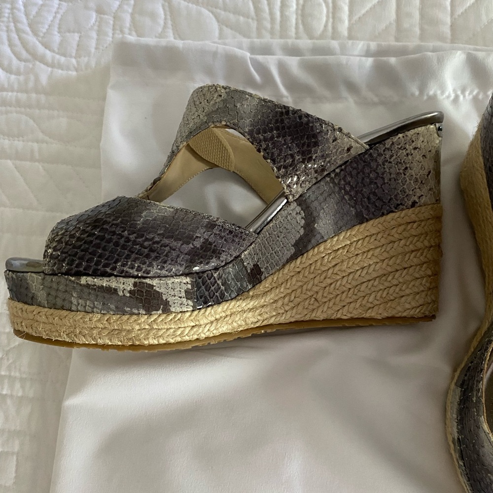 Jimmy Choo Espadrille Platform Python Sandals - image 5